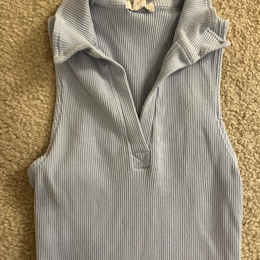 Like Blue Collared Dress - Picture 2 of 4